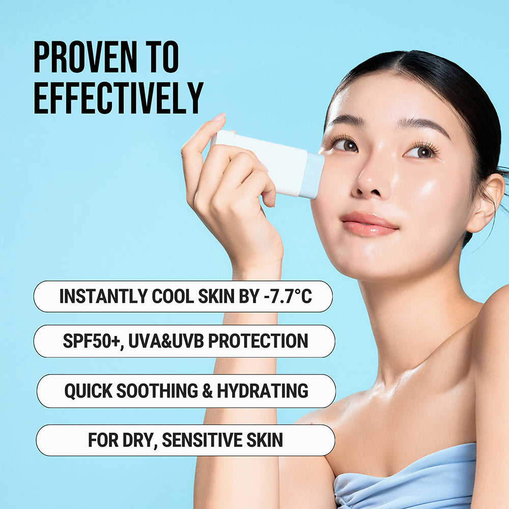 JUMISO Waterfull Hyaluronic Acid Cooling Sunstick - Sonnenschutzstift mit Hyaluronsäure und Panthenol für Feuchtigkeit und Hautkomfort - 18g