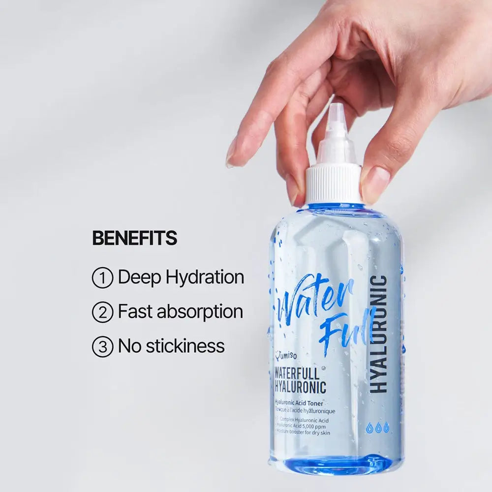 JUMISO Waterfull Toner Feuchtigkeitsspendend mit Hyaluronsäure - Intensive Hydratation und Wiederherstellung der Hautbarriere, 250 ml