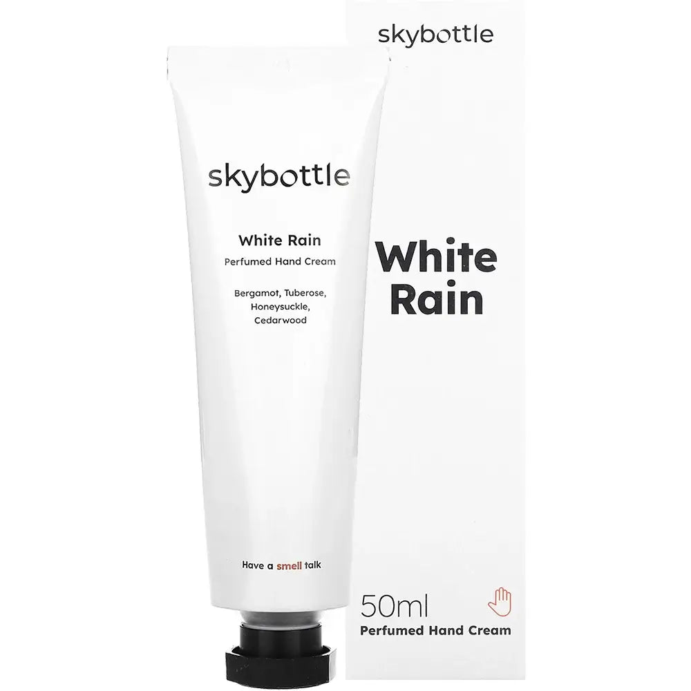 SKYBOTTLE White Rain Handcreme - parfumat cu unt de shea și acid hialuronic, 50 ml