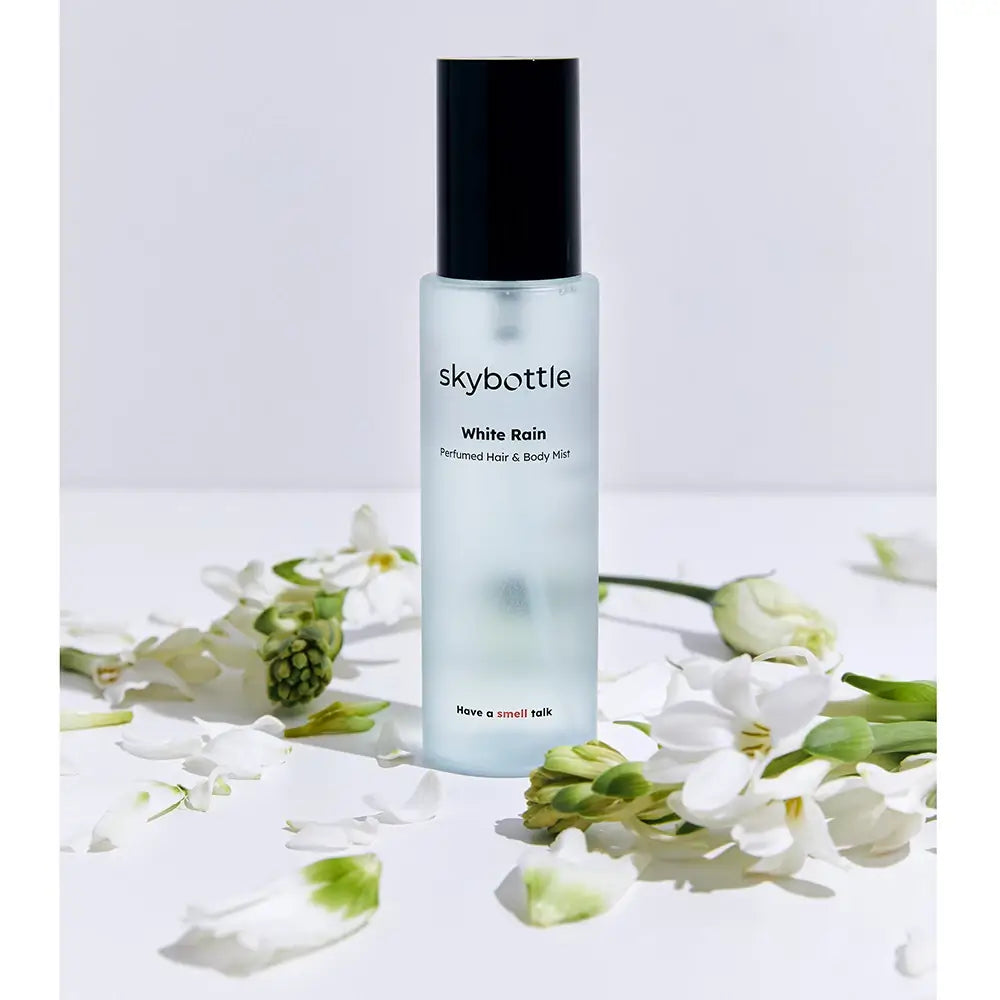 SKYBOTTLE White Rain Parfüm-Nebel - Parfümnebel für Haare und Körper mit Bergamotte und Tuberose zur Hautfeuchtigkeit und für Hautkomfort - 100 ml