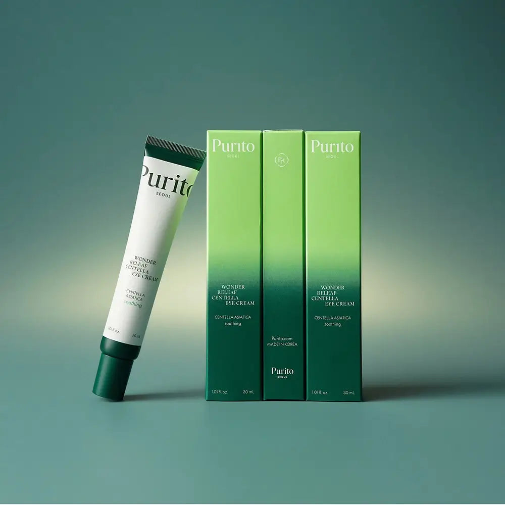 PURITO Wonder Releaf Centella Augencreme - Augencreme mit Centella Asiatica und Natriumhyaluronat zur Beruhigung der Haut und zur Aufrechterhaltung der Feuchtigkeit - 30 ml