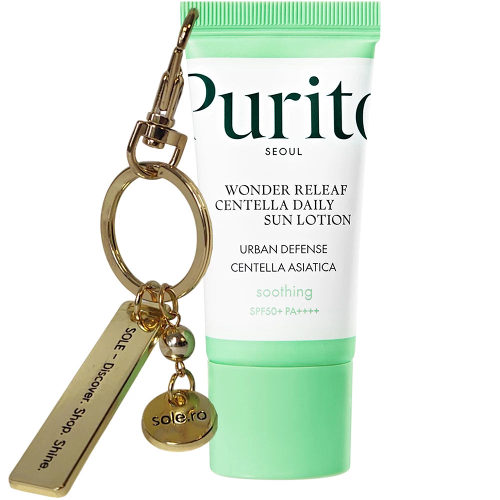PURITO Wonder Releaf Centella Sonnenschutzlotion Mini LSF 50+ PA++++ mini (15 ml) - Gesichtscreme mit Centella Asiatica und Hyaluronsäure, die zum Sonnenschutz LSF 50+ PA++++ beiträgt - 15 ml