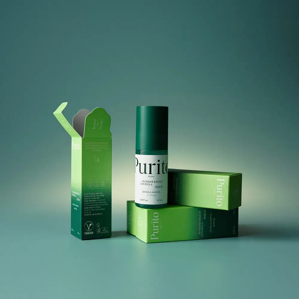 PURITO Wonder Releaf Centella Serum - Serum für das Gesicht mit Centella Asiatica und Allantoin, das zur Beruhigung der Haut und zur Aufrechterhaltung des Hautkomforts beiträgt - 60 ml