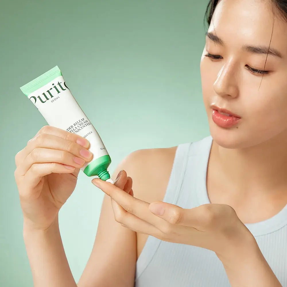 PURITO Wonder Releaf Centella Unscented Cream - Gesichtspflegecreme mit Centella Asiatica und Ceramid NP, die hilft, Reizungen zu beruhigen, die Haut mit Feuchtigkeit zu versorgen und die natürliche Hautbarriere aufrechtzuerhalten - 50 ml