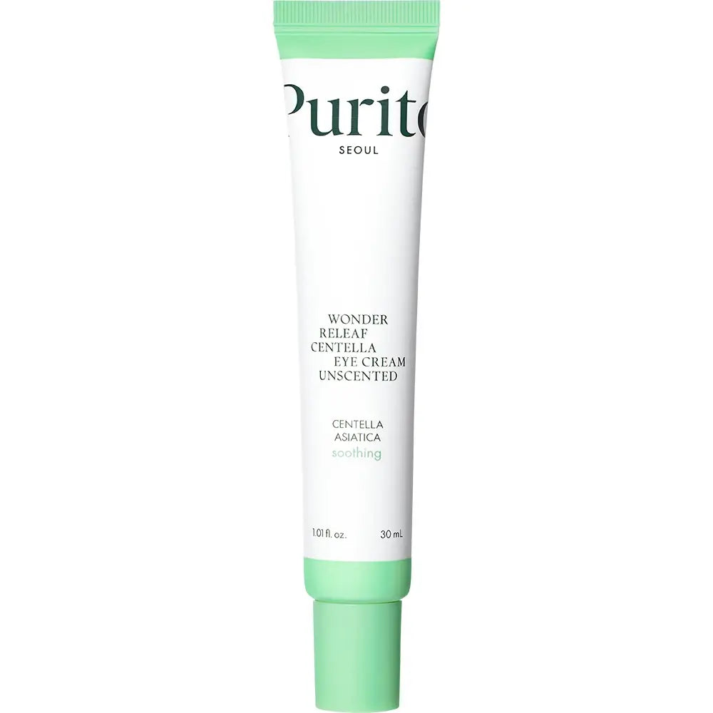 PURITO Wonder Releaf Centella Unscented Augencreme - Augencreme formuliert mit Centella Asiatica Extrakt und Hyaluronsäure, die zur Hautfeuchtigkeit und zum Hautkomfort beitragen - 30 ml