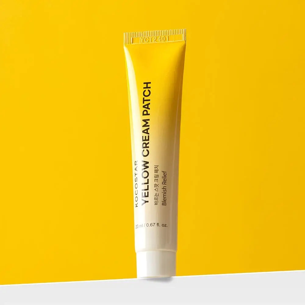 KOCOSTAR Yellow Cream Patch - Hautpflegecreme mit Niacinamid und Teebaumblatt-Extrakt zur Behandlung von Unreinheiten und zum Schutz der betroffenen Stelle - 20 ml