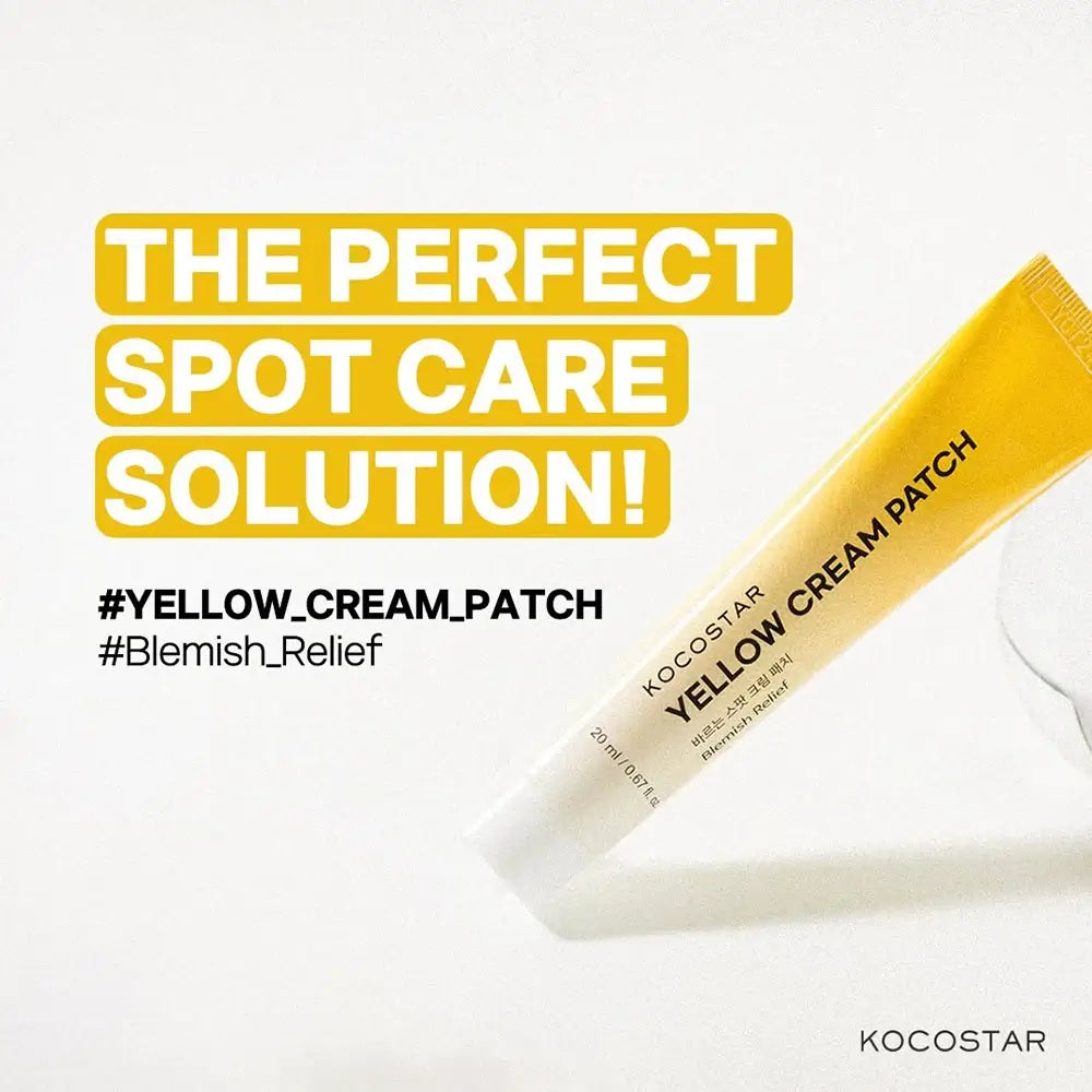 KOCOSTAR Yellow Cream Patch - Hautpflegecreme mit Niacinamid und Teebaumblatt-Extrakt zur Behandlung von Unreinheiten und zum Schutz der betroffenen Stelle - 20 ml