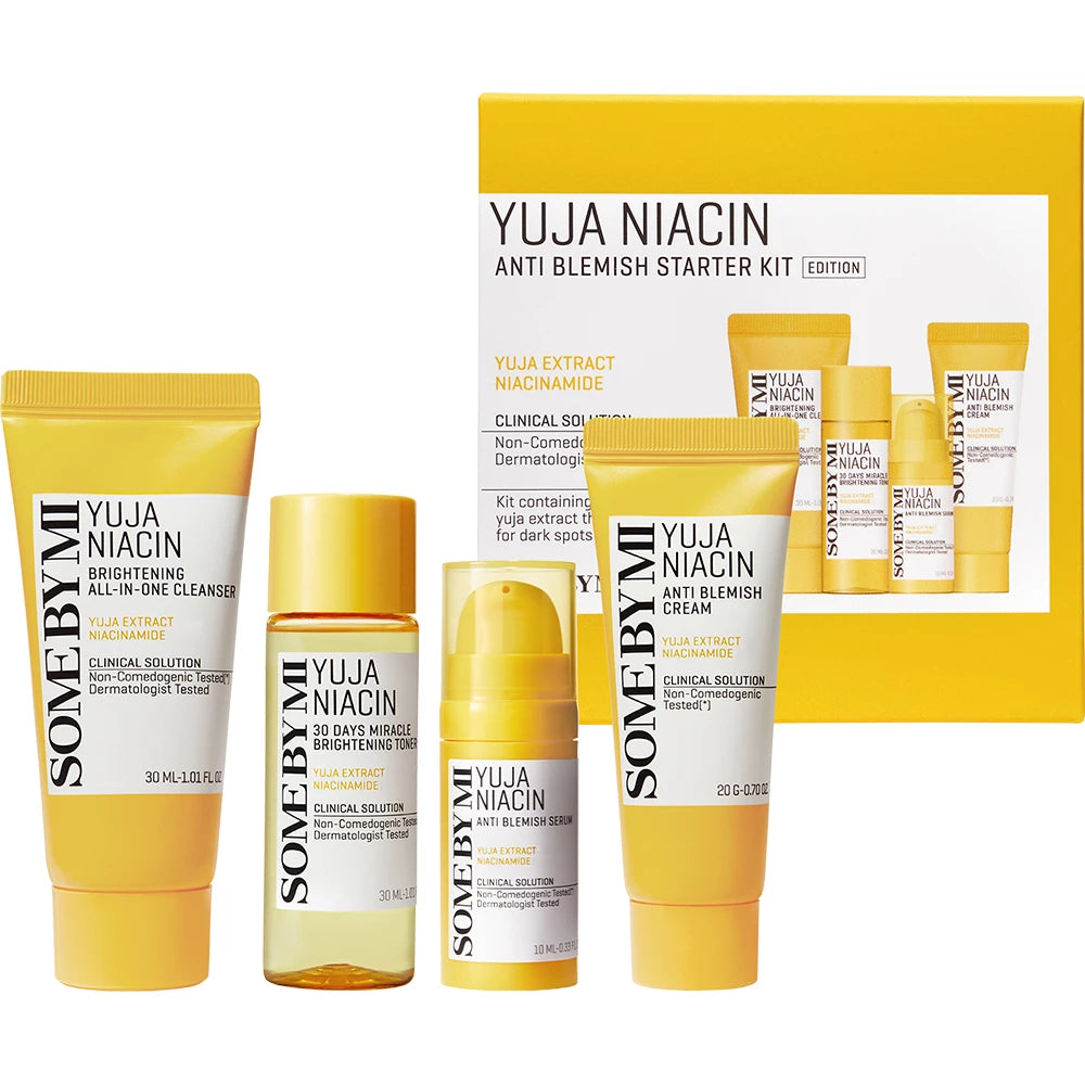 SOME BY MI Yuja Anti Blemish Starter Kit - Set mit 5% Niacinamid & Yuja Extrakt zur Aufhellung & Feuchtigkeitsversorgung