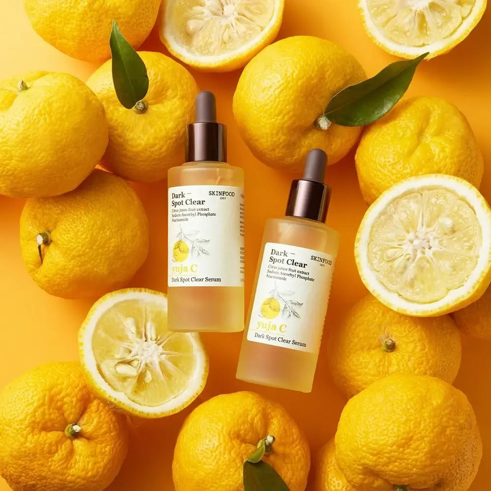 SKINFOOD Yuja C Serum für das Gesicht - Aufhellung und Korrektur von Pigmentflecken, 50 ml
