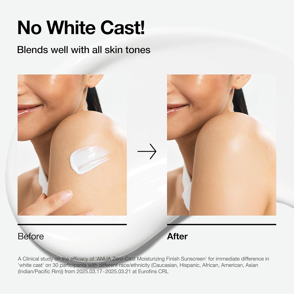 Zero-Cast Feuchtigkeitsspendende Sonnencreme SPF 50 PA++++ Gesichtscreme 50 ml