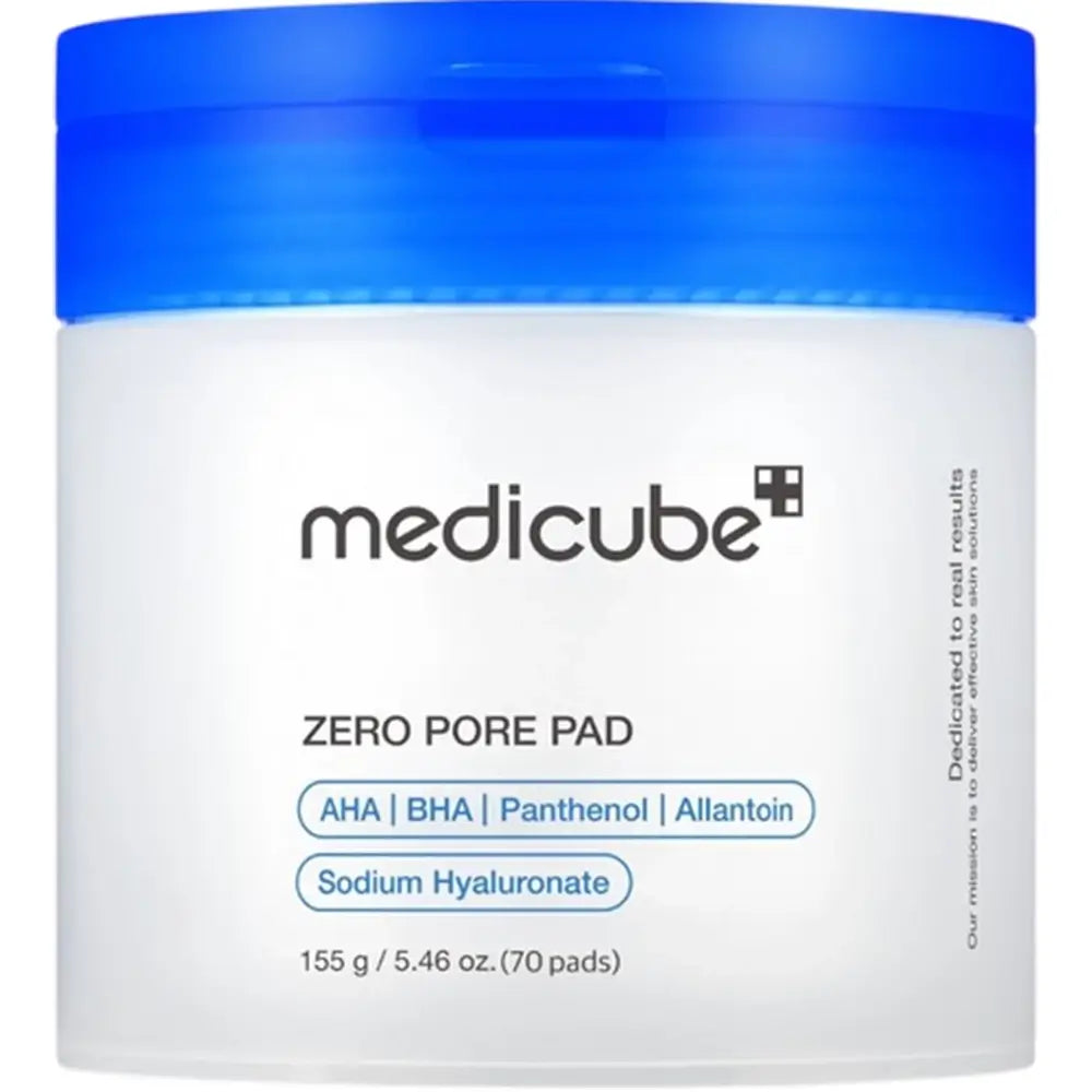 MEDICUBE Zero Pore Pad - Gesichtstoner mit Weißweidenrindenextrakt und Zitronenextrakt zur sanften Hautpeeling und Verfeinerung der Poren - 70 Stk.