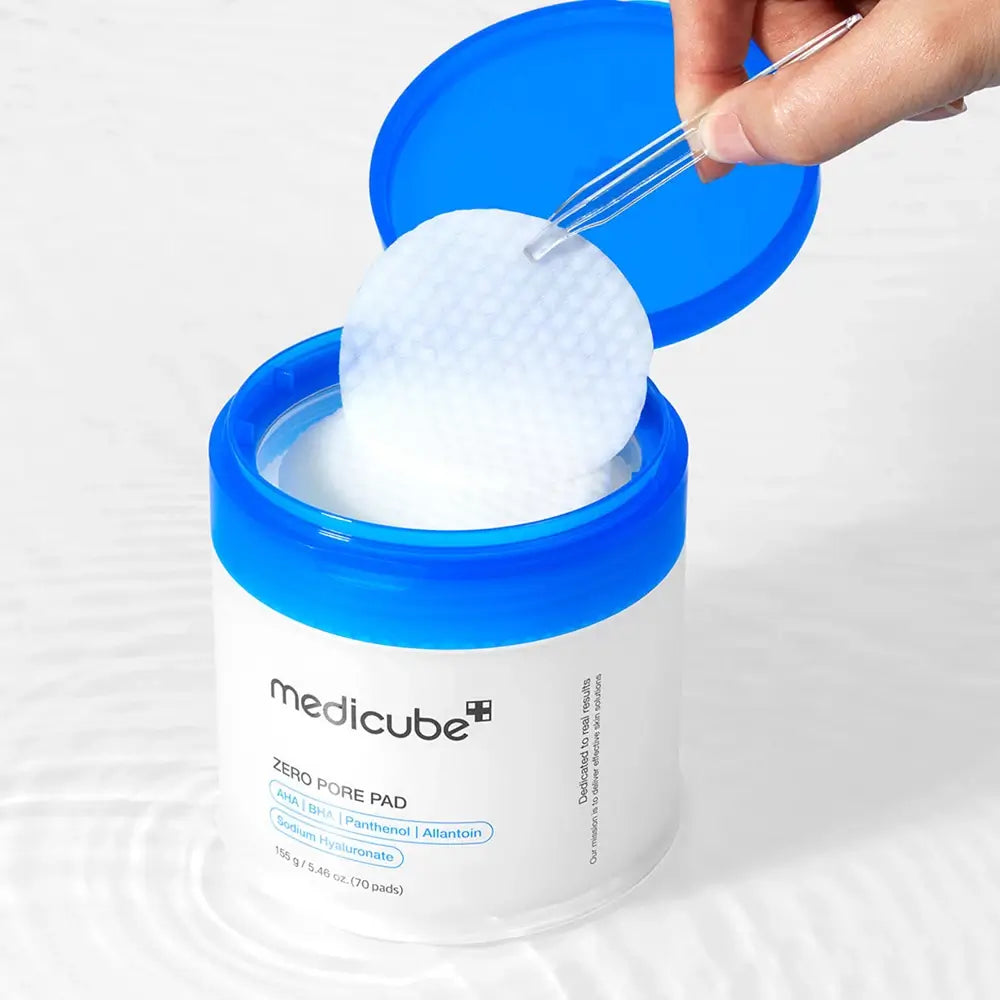 MEDICUBE Zero Pore Pad - Gesichtstoner mit Weißweidenrindenextrakt und Zitronenextrakt zur sanften Hautpeeling und Verfeinerung der Poren - 70 Stk.