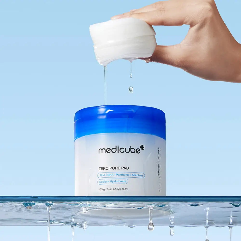MEDICUBE Zero Pore Pad - Gesichtstoner mit Weißweidenrindenextrakt und Zitronenextrakt zur sanften Hautpeeling und Verfeinerung der Poren - 70 Stk.