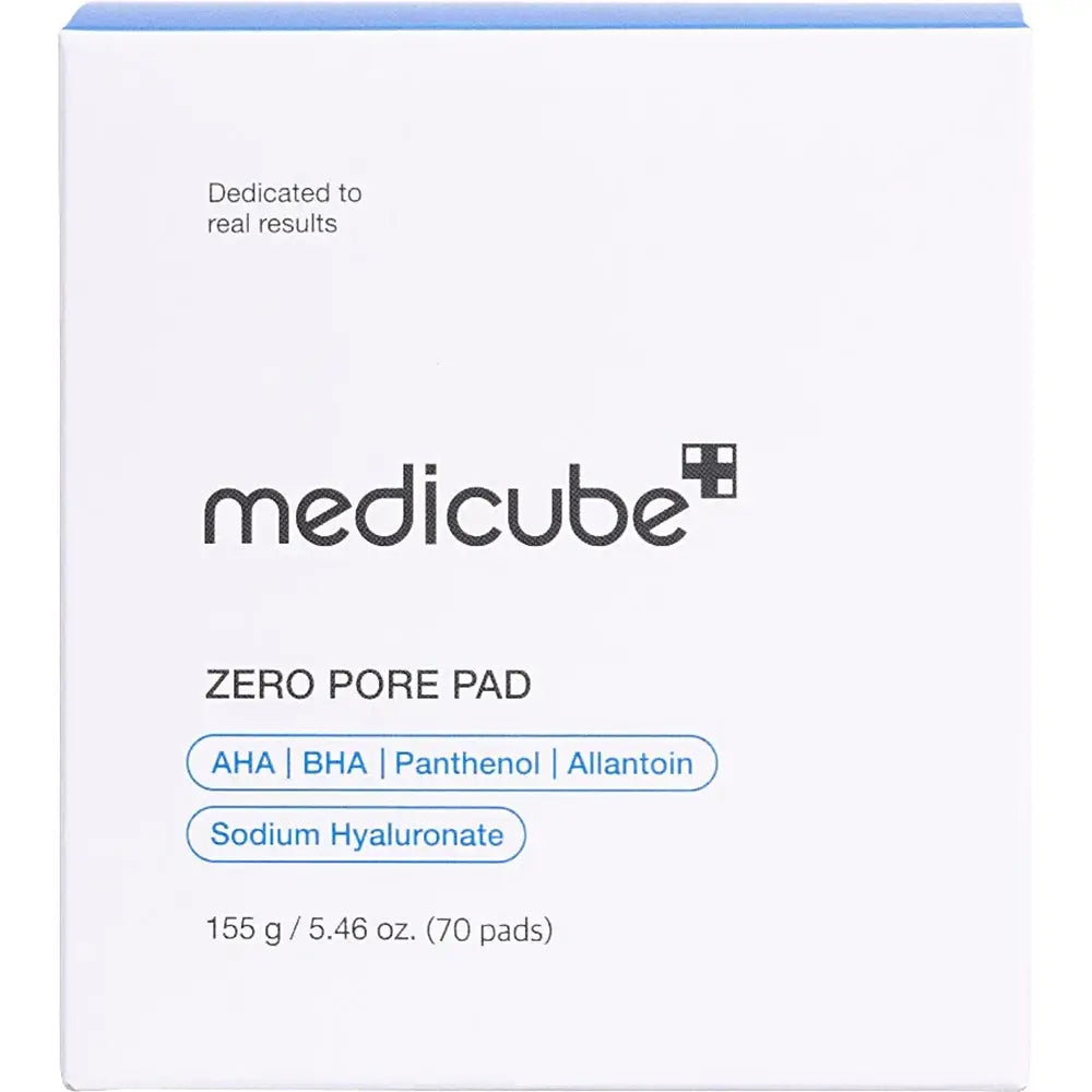 MEDICUBE Zero Pore Pad - Gesichtstoner mit Weißweidenrindenextrakt und Zitronenextrakt zur sanften Hautpeeling und Verfeinerung der Poren - 70 Stk.