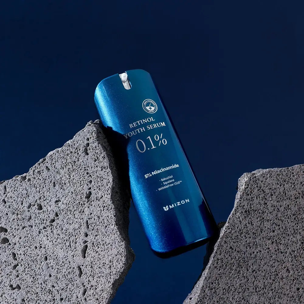 MIZON 0,1% Retinol Jugendserum - Gesichtsserum mit Retinol und Niacinamid zur Glättung der Hauttextur und Reduzierung der Porengröße - 28 g