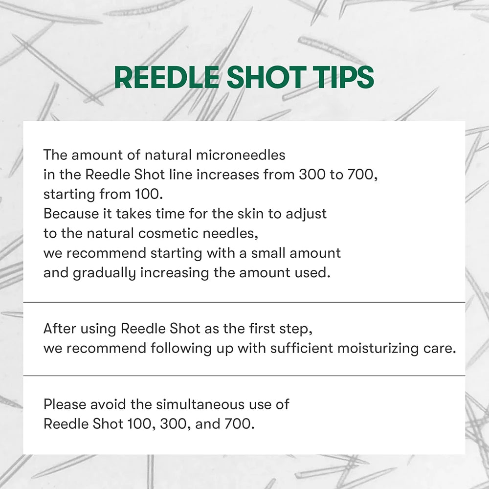 VT COSMETICS 100 Reedle Shot - Gesichtsserum mit Centella Asiatica und Hyaluronsäure, in 10 einzeln verpackten Reisegrößen-Päckchen für einmalige Anwendung zu Hause oder unterwegs - 2ml x 10 Stk.