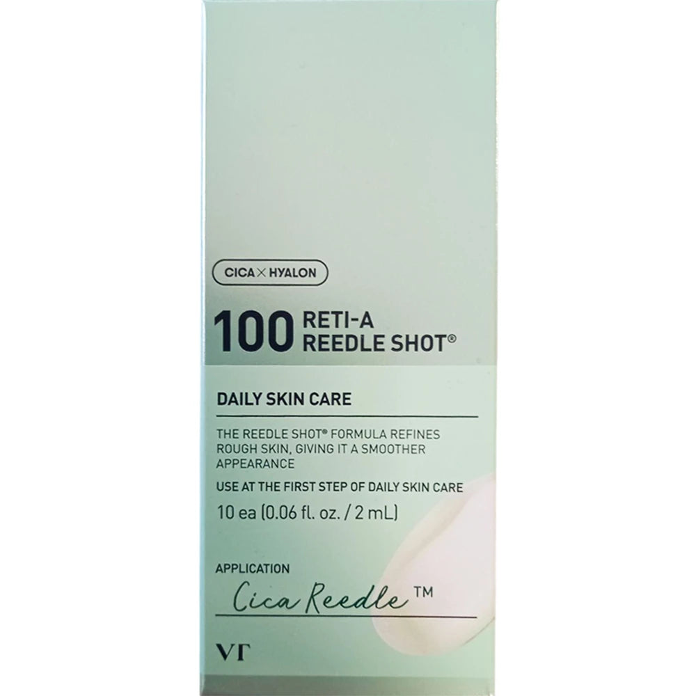 VT COSMETICS 100 Reti-A Reedle Shot Serum für Ausstrahlung und Feuchtigkeit, 2ml x 10 Stück