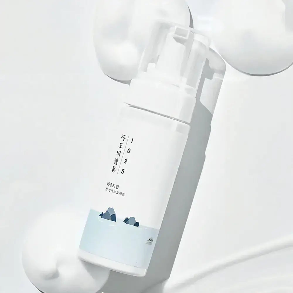 ROUND LAB 1025 Dokdo Bubble Foam - Reinigungsschaum mit Tiefseewasser und Hyaluronsäure, reinigt Unreinheiten und Talg, spendet Feuchtigkeit - 150 ml