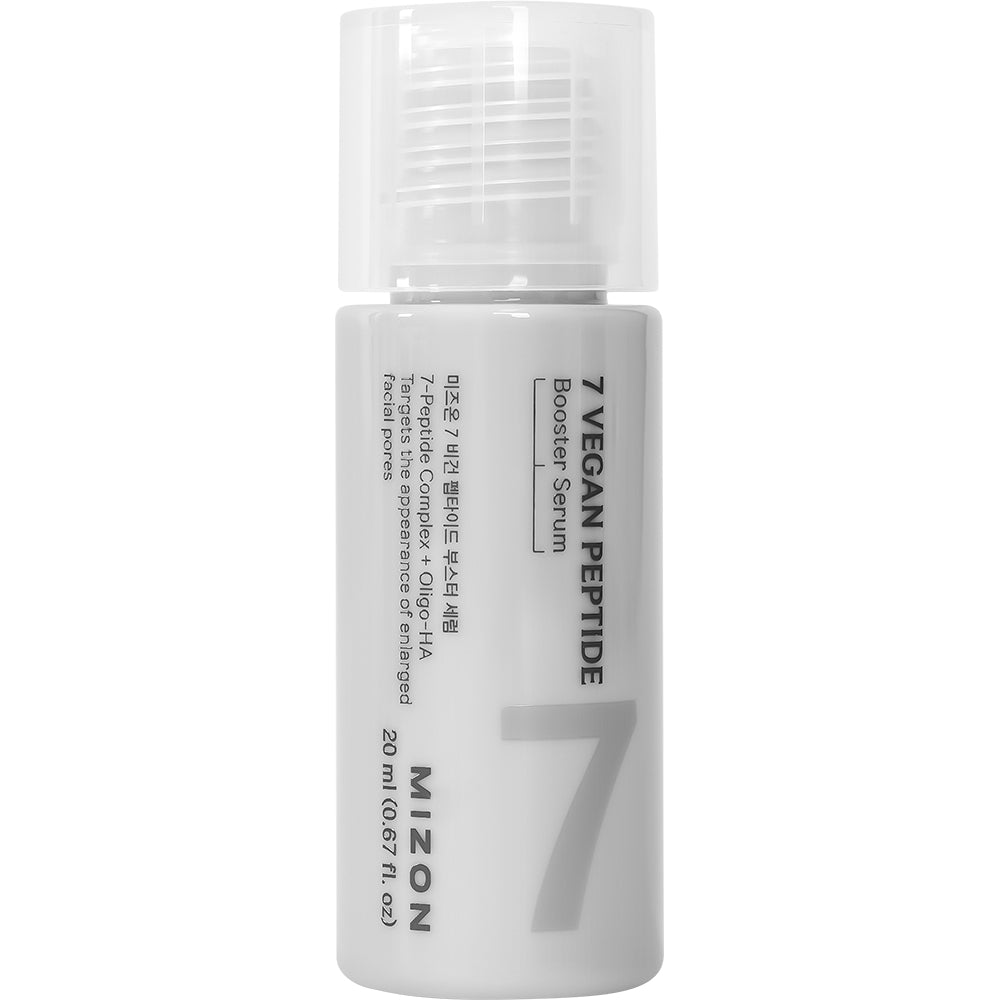 MIZON 7 Vegan Peptide Booster Serum - Gesichtsserum mit veganen Peptiden und Hyaluronsäure, das zur Hautfeuchtigkeit beiträgt und den Hautkomfort erhält - 20 ml