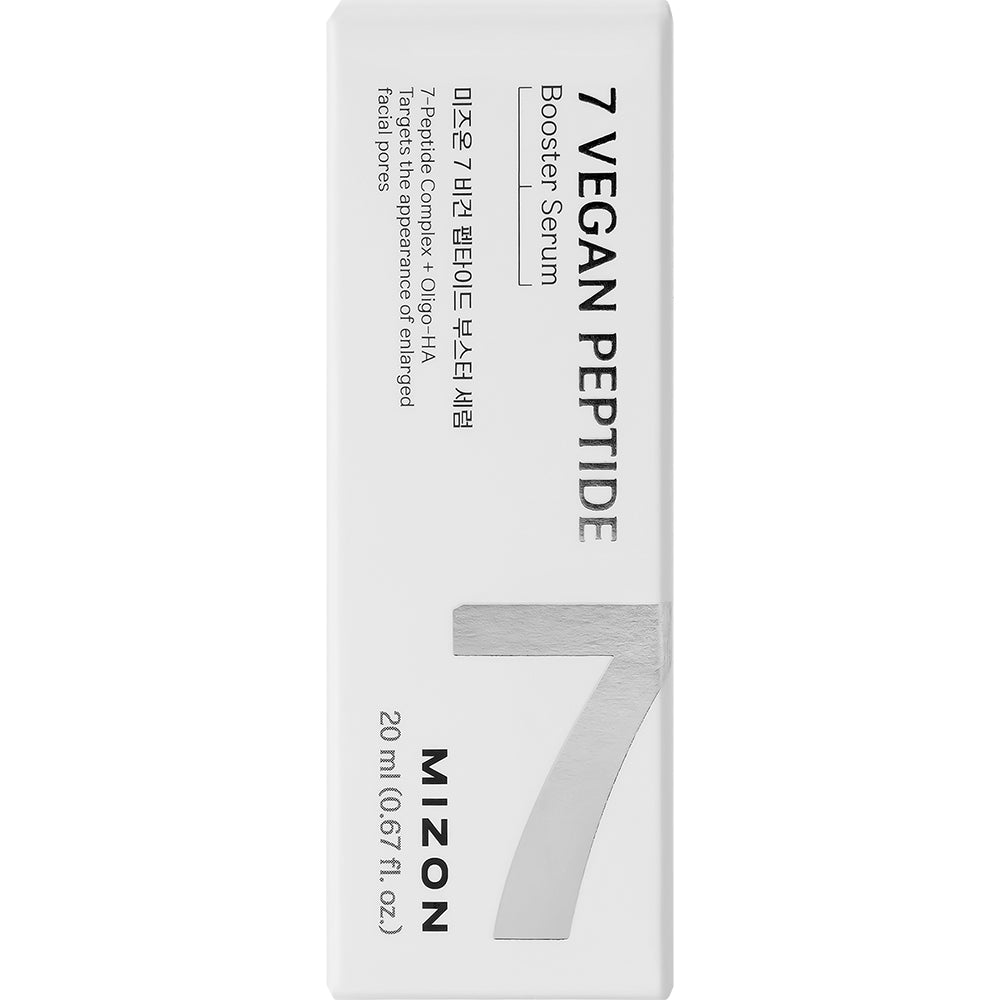 MIZON 7 Vegan Peptide Booster Serum - Gesichtsserum mit veganen Peptiden und Hyaluronsäure, das zur Hautfeuchtigkeit beiträgt und den Hautkomfort erhält - 20 ml