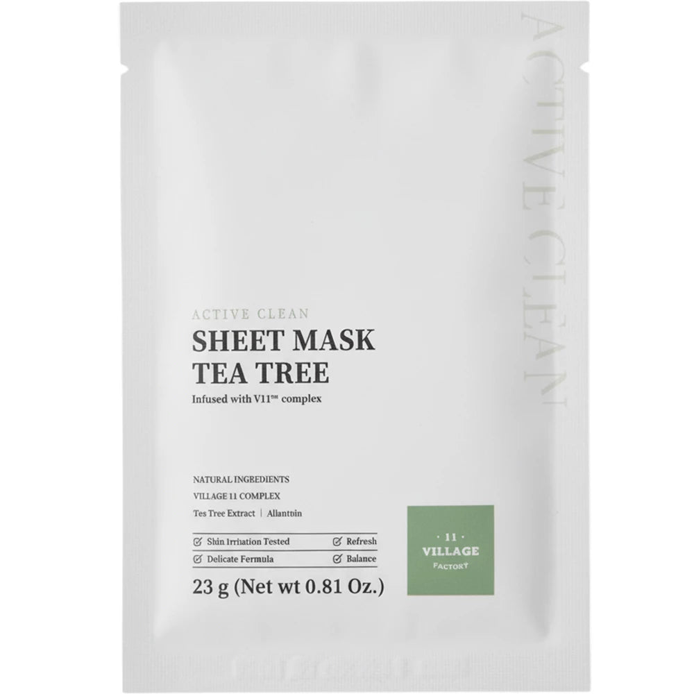 VILLAGE 11 FACTORY Active Clean Sheet Mask Tea-Tree