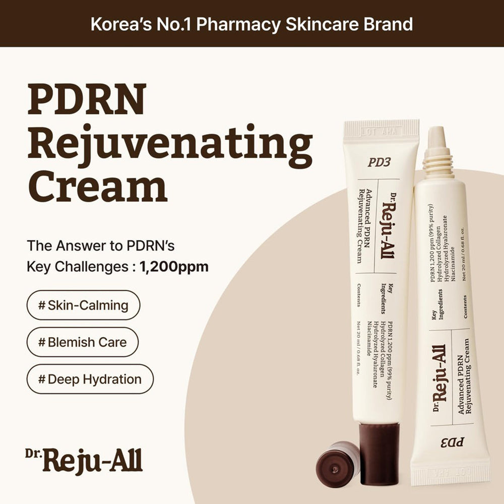 DR.REJU-ALL Advanced PDRN Revitalisierende Creme - Gesichtscreme formuliert mit PDRN und Niacinamid zur Unterstützung der Hautregeneration und Verbesserung des Hautbilds - 20 ml