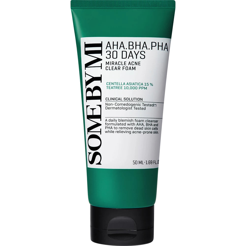 SOME BY MI Aha-Bha-Pha 30 Tage Wunder Akne Reinigungs schaum - Reinigungsschaum mit AHA und BHA für sanftes Peeling und Tiefenreinigung der Poren - 50 ml