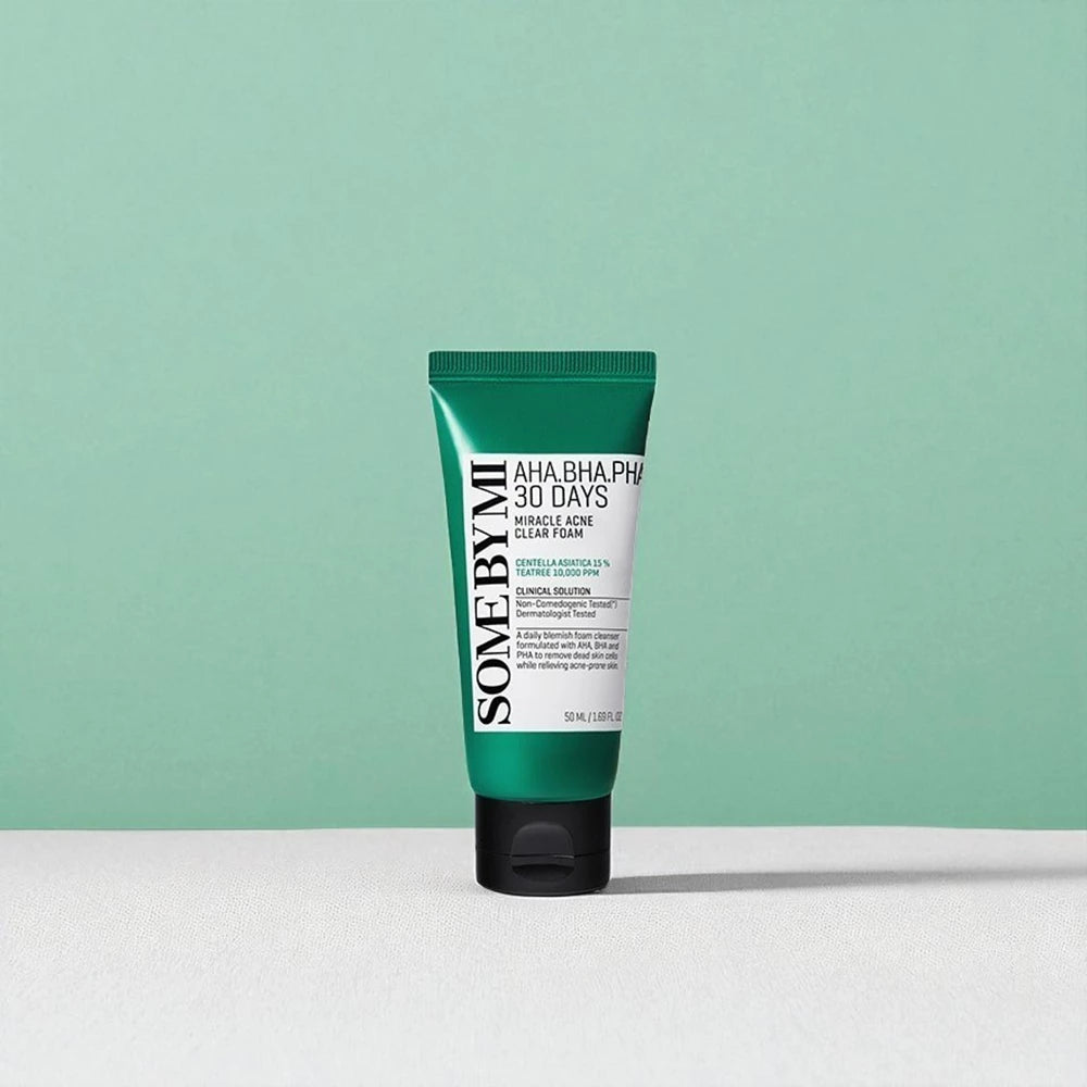 SOME BY MI Aha-Bha-Pha 30 Tage Wunder Akne Reinigungs schaum - Reinigungsschaum mit AHA und BHA für sanftes Peeling und Tiefenreinigung der Poren - 50 ml