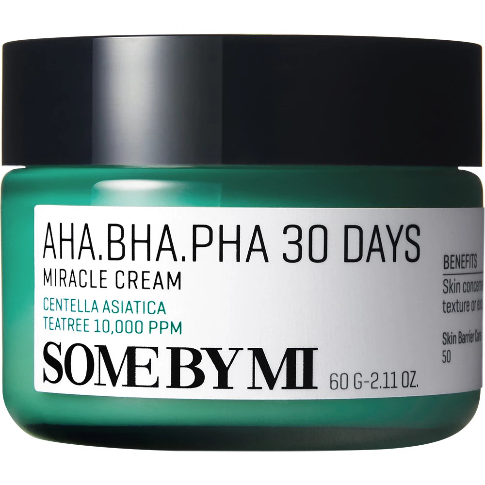 SOME BY MI AHA BHA PHA 30 Tage Wundercreme - Gesichtscreme mit AHA & BHA zur sanften Exfoliation und optimalen Feuchtigkeitsversorgung - 60g