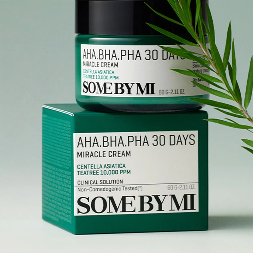 SOME BY MI AHA BHA PHA 30 Tage Wundercreme - Gesichtscreme mit AHA & BHA zur sanften Exfoliation und optimalen Feuchtigkeitsversorgung - 60g