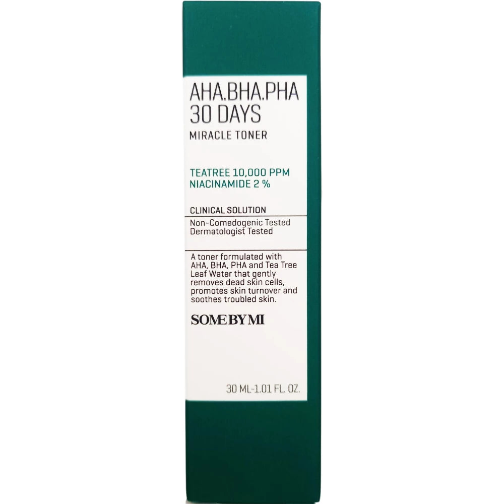 SOME BY MI Aha-Bha-Pha 30 Tage Wundertoner - Gesichtstoner mit AHA und BHA, der zur sanften Entfernung abgestorbener Hautzellen und zur Porenreinigung beiträgt - 30 ml
