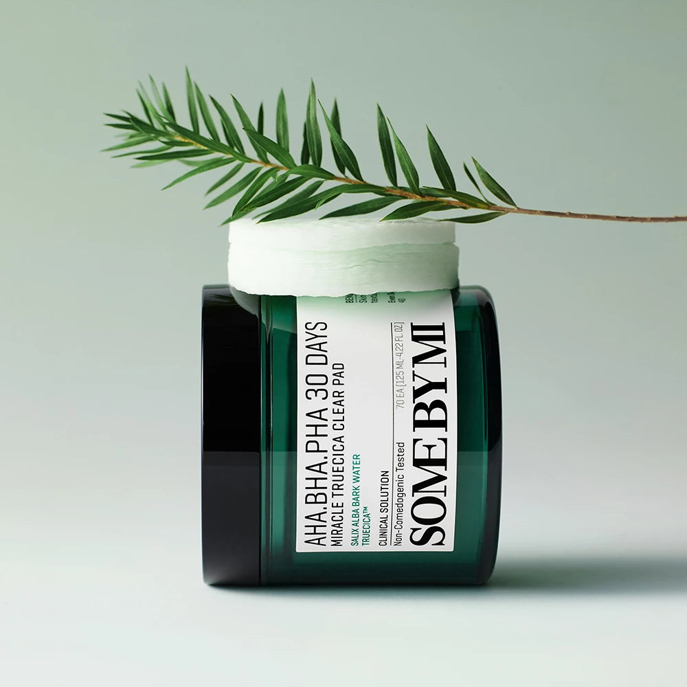 SOME BY MI Aha-Bha-Pha 30 Tage Wunderklares Pad - Peeling-Pads mit AHA und BHA, die zur sanften Exfoliation und Porenreinigung beitragen - 70 Stk