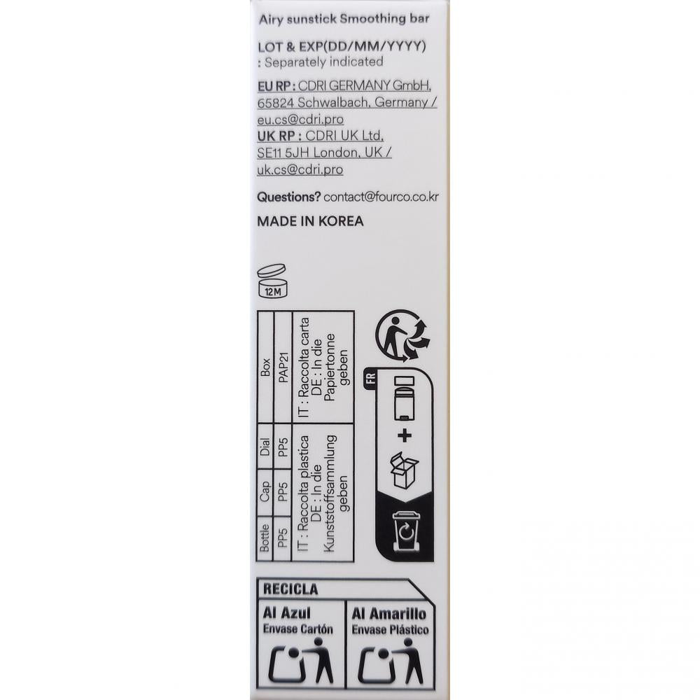 Luftiger Sunstick Glättungsstift SPF 50+ für das Gesicht 23 g