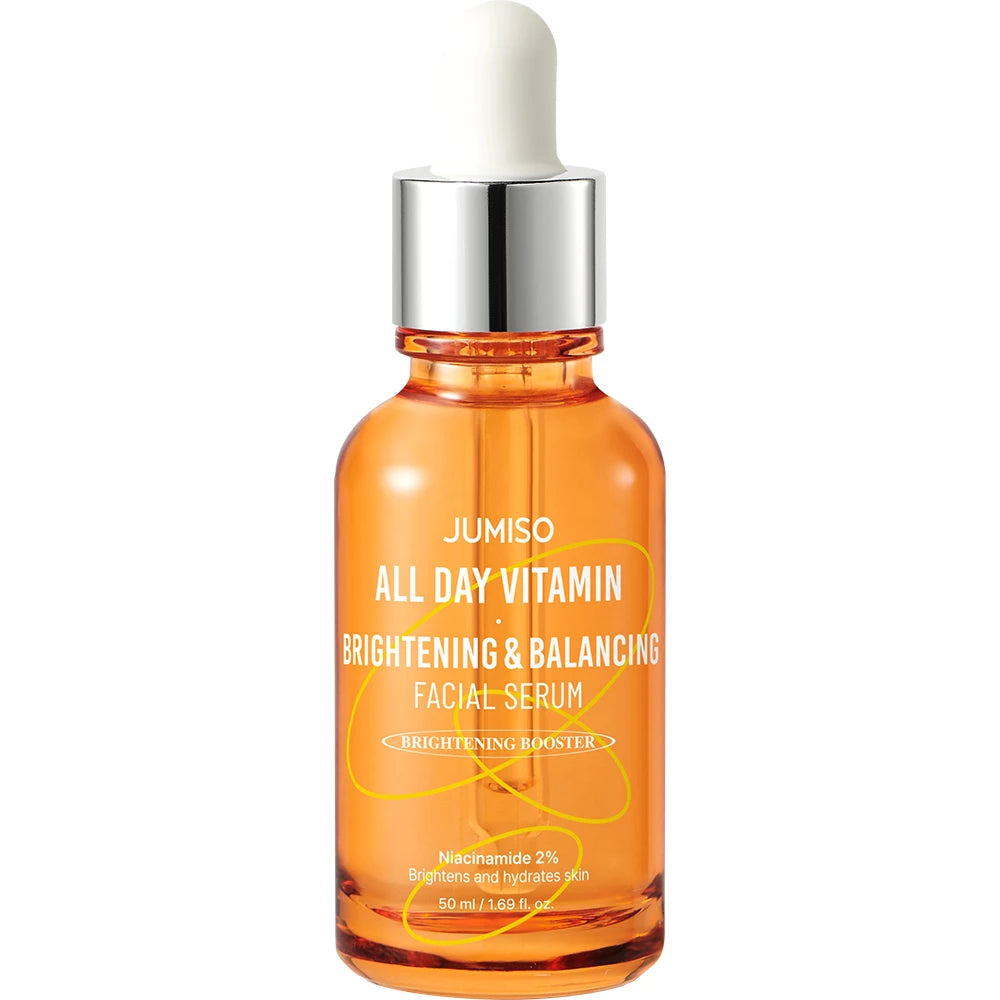 JUMISO All Day Vitamin Aufhellendes und Ausgleichendes Serum - Gesichtsserum mit Niacinamid und stabilisiertem Vitamin C zur Tonvereinheitlichung und Erhaltung der Ausstrahlung - 50 ml
