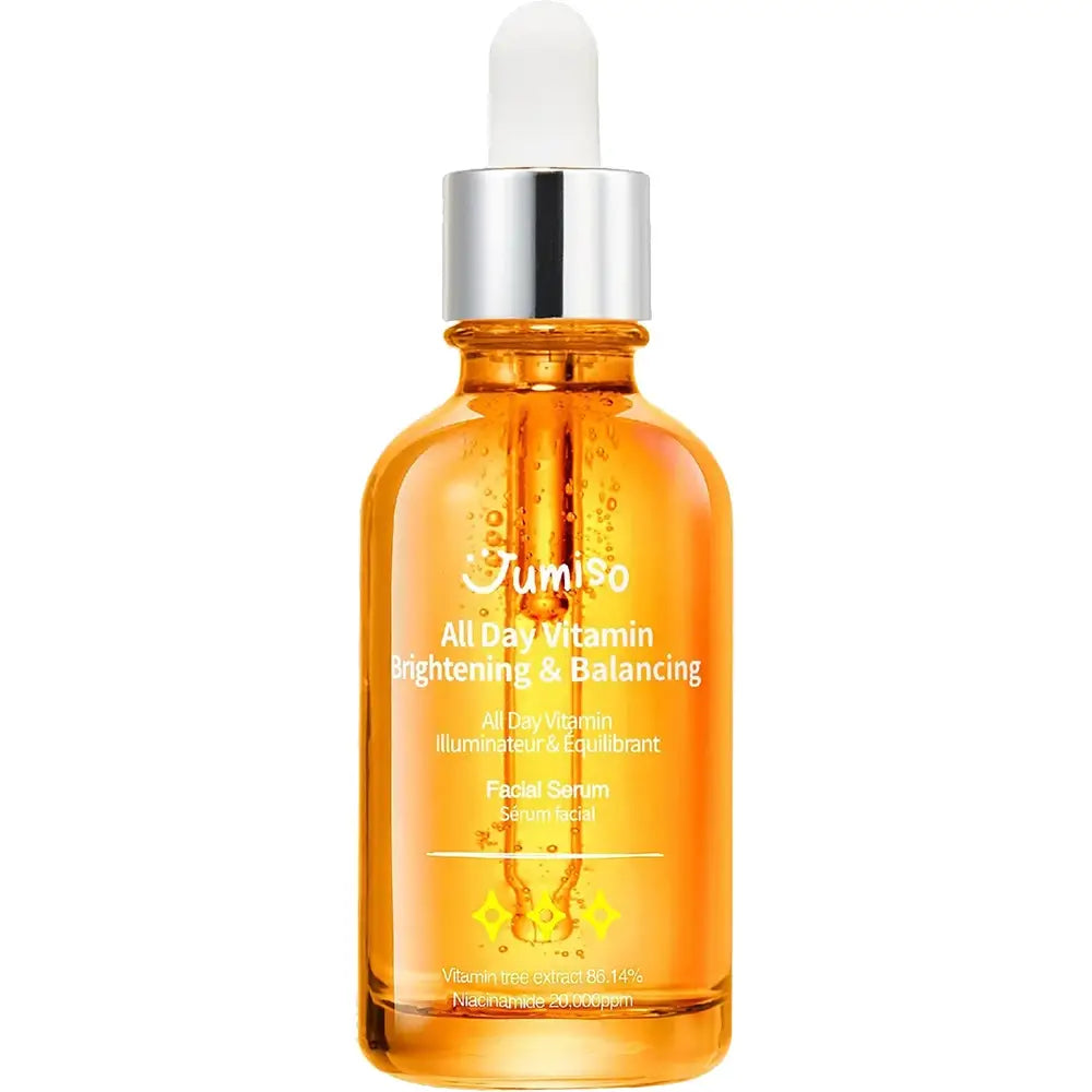 JUMISO All Day Vitamin Brightening and Balancing Serum - Gesichtsserum mit Vitamin C und Niacinamid, das dazu beiträgt, das Erscheinungsbild von fahler Haut zu reduzieren und den Teint auszugleichen - 50 ml