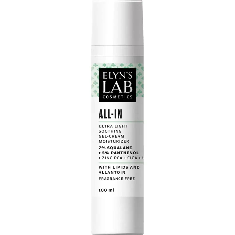 ELYN'S LAB All-In - Gesichtscreme mit Zink PCA und Panthenol, die zur Pflege von zu Akne neigender, empfindlicher oder Mischhaut beiträgt und ein mattes Finish beibehält, ohne die Haut zu belasten - 100 ml