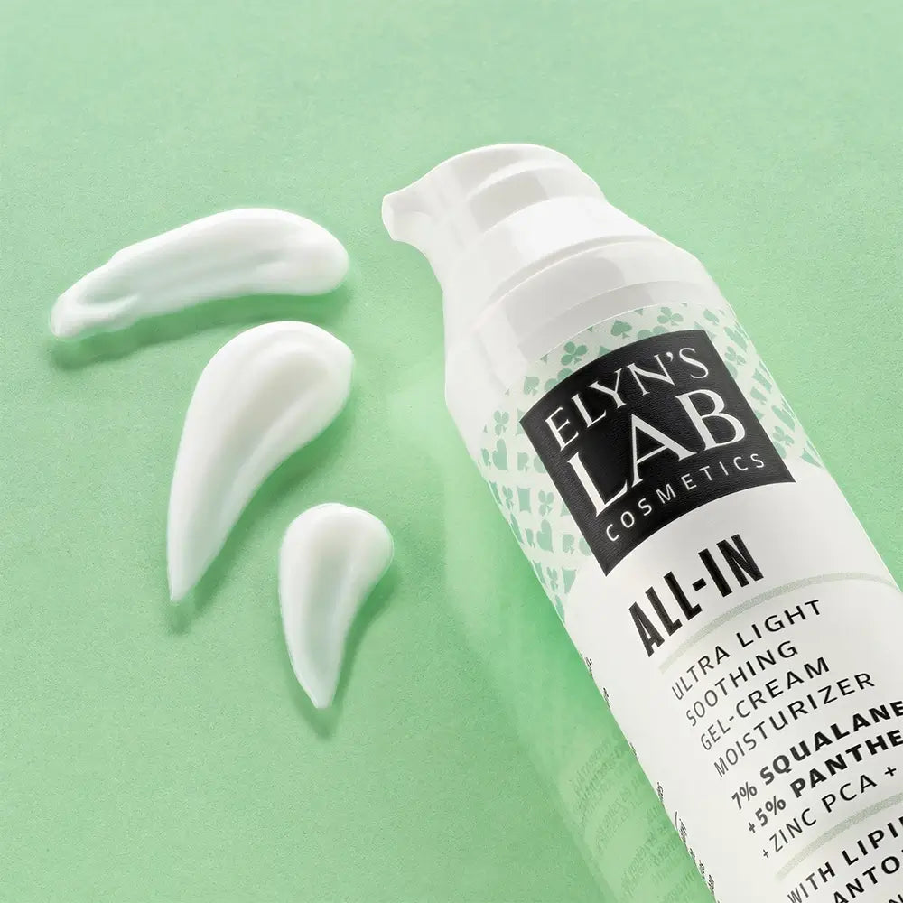 ELYN'S LAB All-In - Gesichtscreme mit Zink PCA und Panthenol, die zur Pflege von zu Akne neigender, empfindlicher oder Mischhaut beiträgt und ein mattes Finish beibehält, ohne die Haut zu belasten - 100 ml