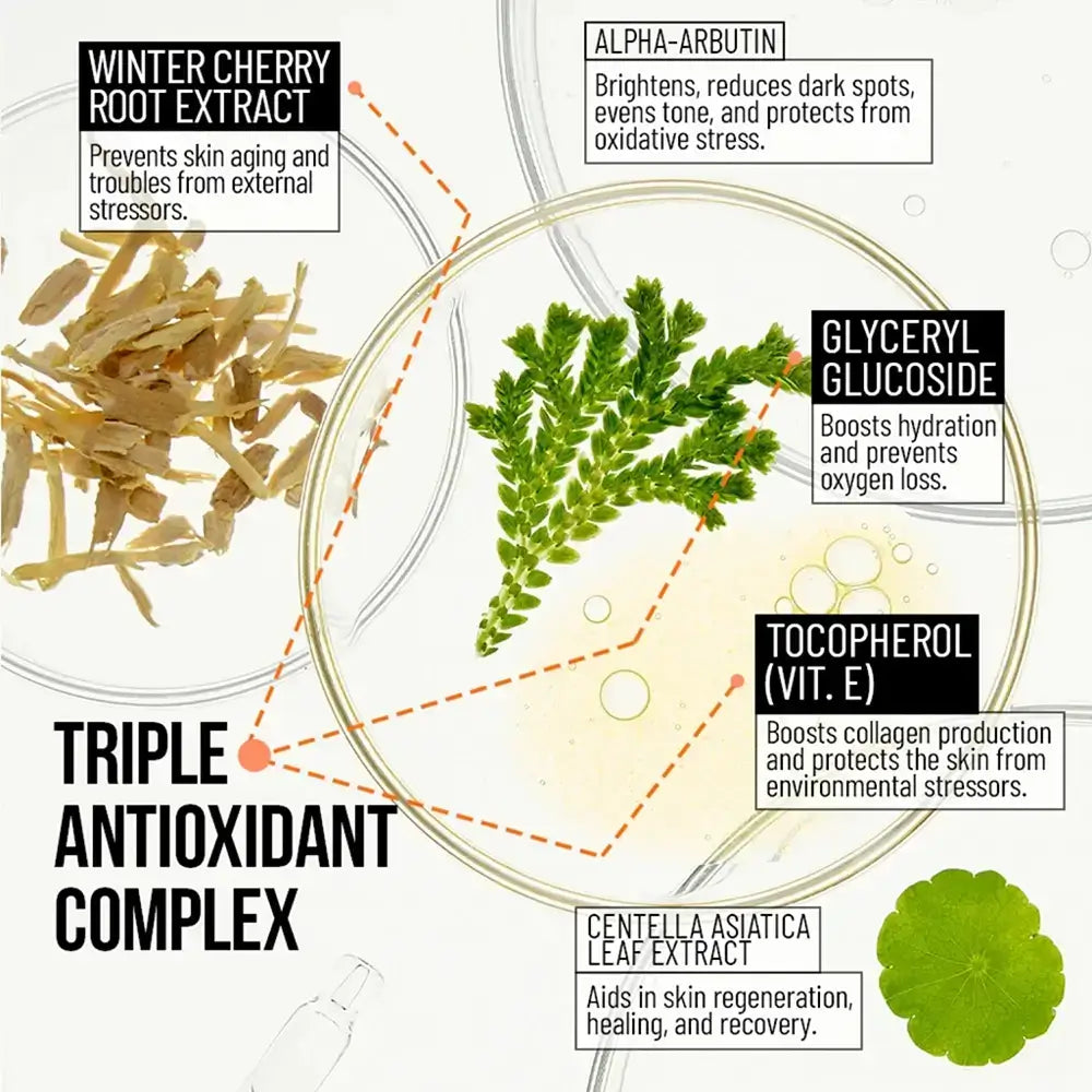 JUMISO Antioxidant Glow Gesichts-Essenz - mit Niacinamid und Alpha-Arbutin, zur Verbesserung des ungleichmäßigen Hauttons und zur Aufhellung von Hyperpigmentierung - 40 ml