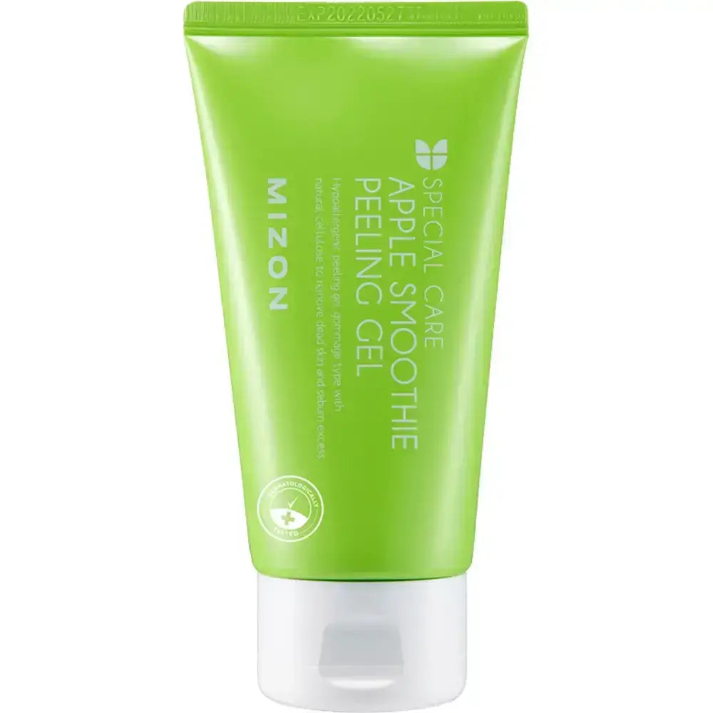 MIZON Apple Smoothie Peeling Gel - Peeling-Gel mit Apfelextrakt und natürlicher Zellulose zur Entfernung abgestorbener Hautzellen und zur Sebumkontrolle - 120 ml