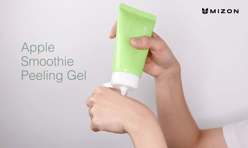 MIZON Apple Smoothie Peeling Gel - Peeling-Gel mit Apfelextrakt und natürlicher Zellulose zur Entfernung abgestorbener Hautzellen und zur Sebumkontrolle - 120 ml