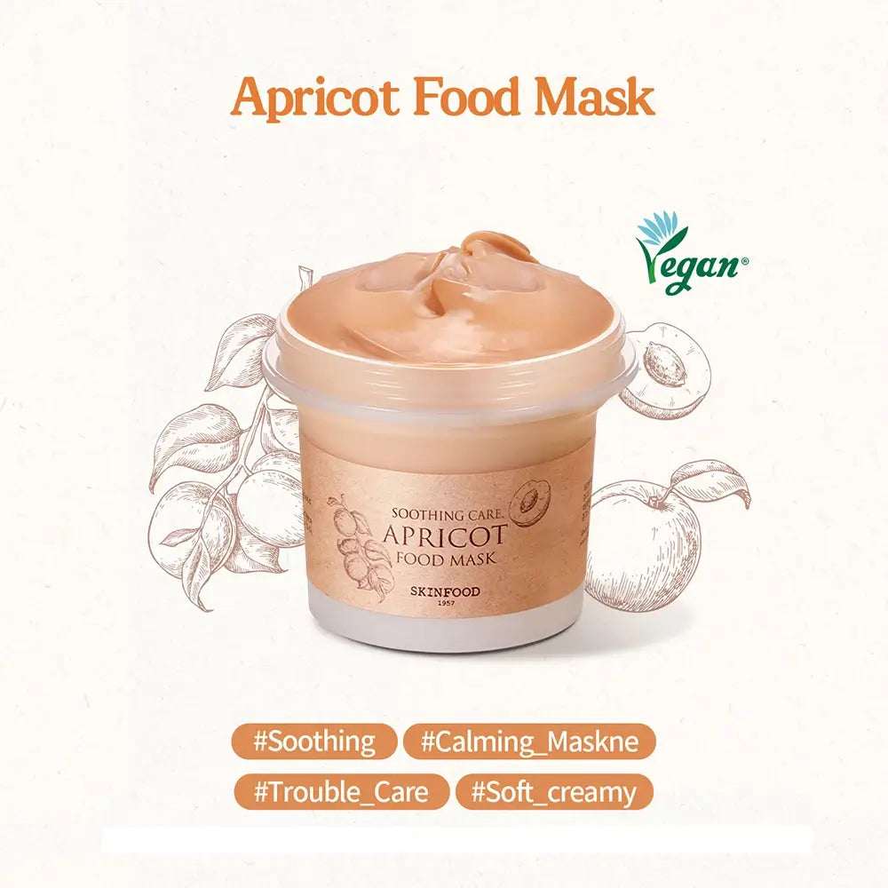 SKINFOOD Aprikosen-Gesichtsmaske - Gesichtsmaske mit Aprikosenextrakt und rosa Calamin - 120 g