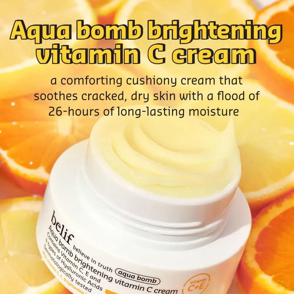 BELIF Aqua Bomb Vitamin C Gesichtscreme - Intensive Feuchtigkeit und strahlender Glanz, 25 ml