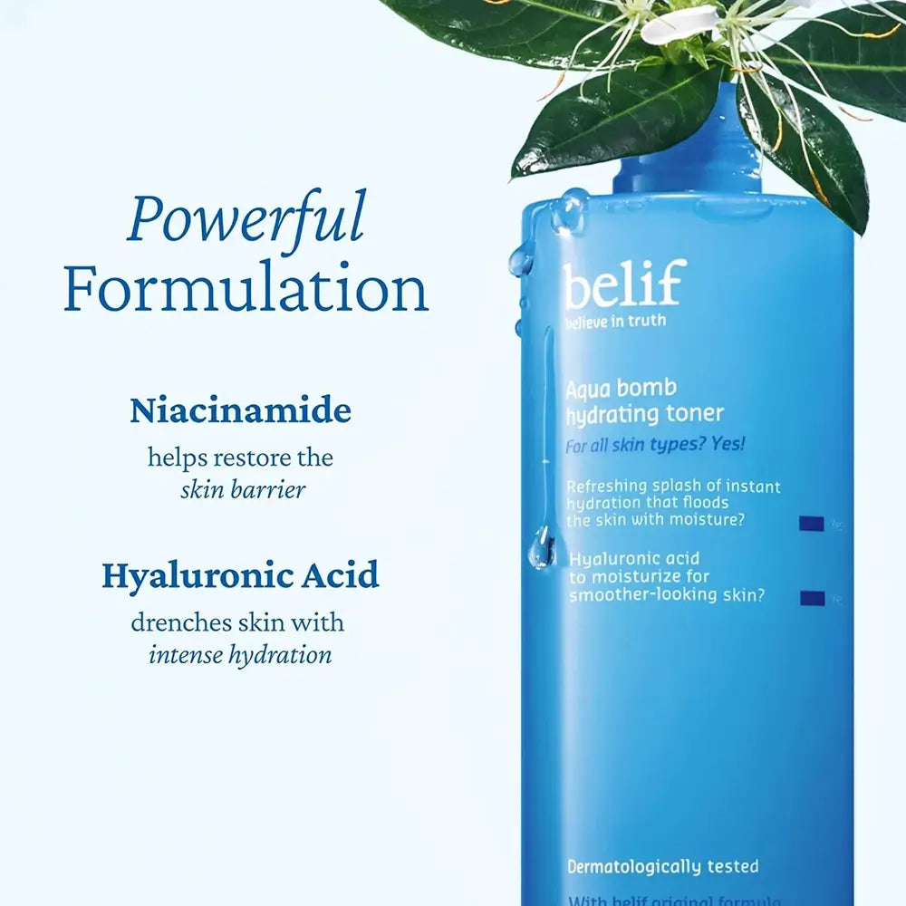 BELIF Aqua Bomb Feuchtigkeitsspendende Gesichts-Toner mit Hyaluronsäure und Niacinamid - 200 ml