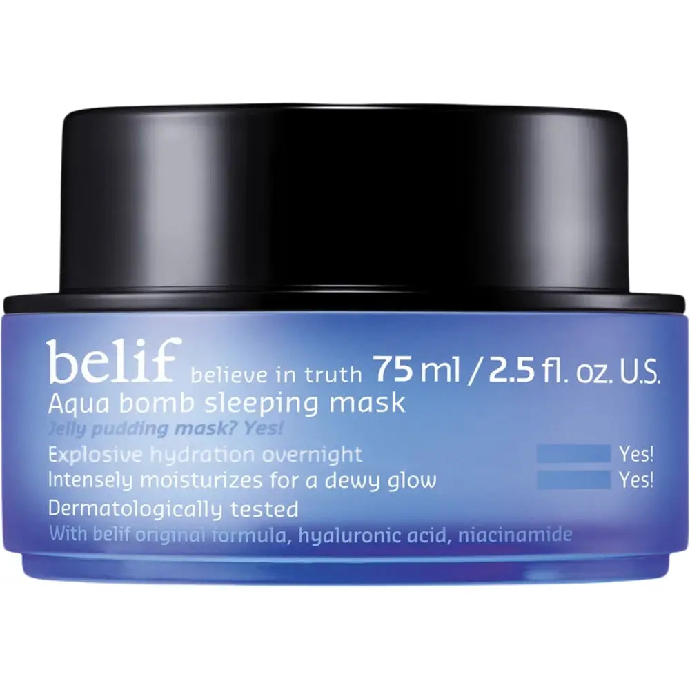 BELIF Aqua Bomb Sleeping Mask - Gesichtsmaske mit Hyaluronsäure und Niacinamid zur Feuchtigkeitsversorgung und Stärkung der Hautbarriere - 75 ml