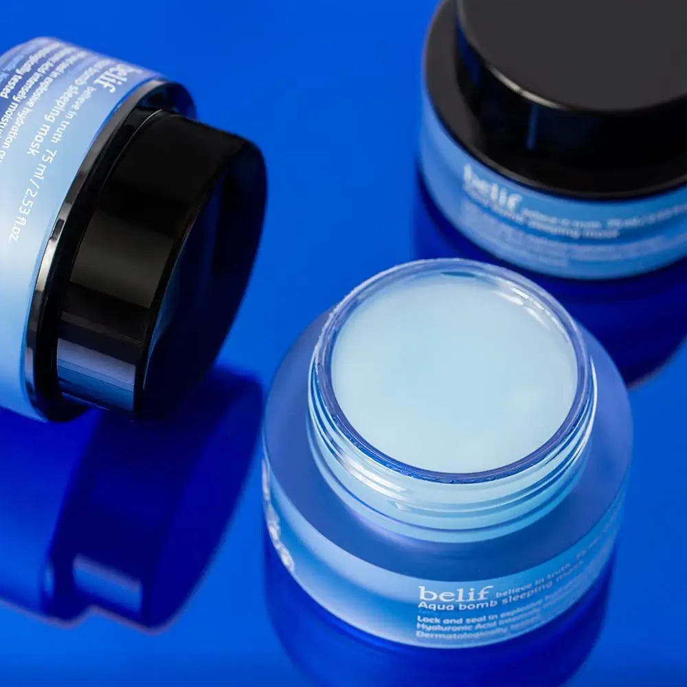 BELIF Aqua Bomb Sleeping Mask - Gesichtsmaske mit Hyaluronsäure und Niacinamid zur Feuchtigkeitsversorgung und Stärkung der Hautbarriere - 75 ml