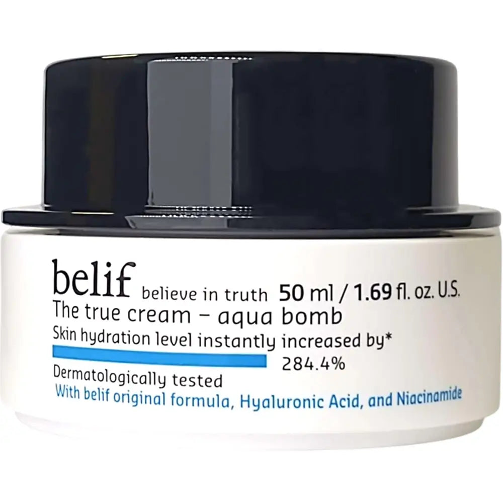 BELIF Aqua Bomb Die wahre Creme - Gesichtscreme mit Hyaluronsäure und Squalen zur Hydratisierung der Haut und zur Aufrechterhaltung des Gleichgewichts zwischen Wasser und Talg - 50 ml