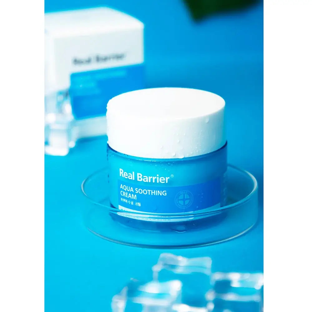REAL BARRIER Aqua Beruhigungscreme - Gesichtscreme mit Hyaluronsäure und Ceramiden, für Feuchtigkeit und Hautkomfort - 50 ml