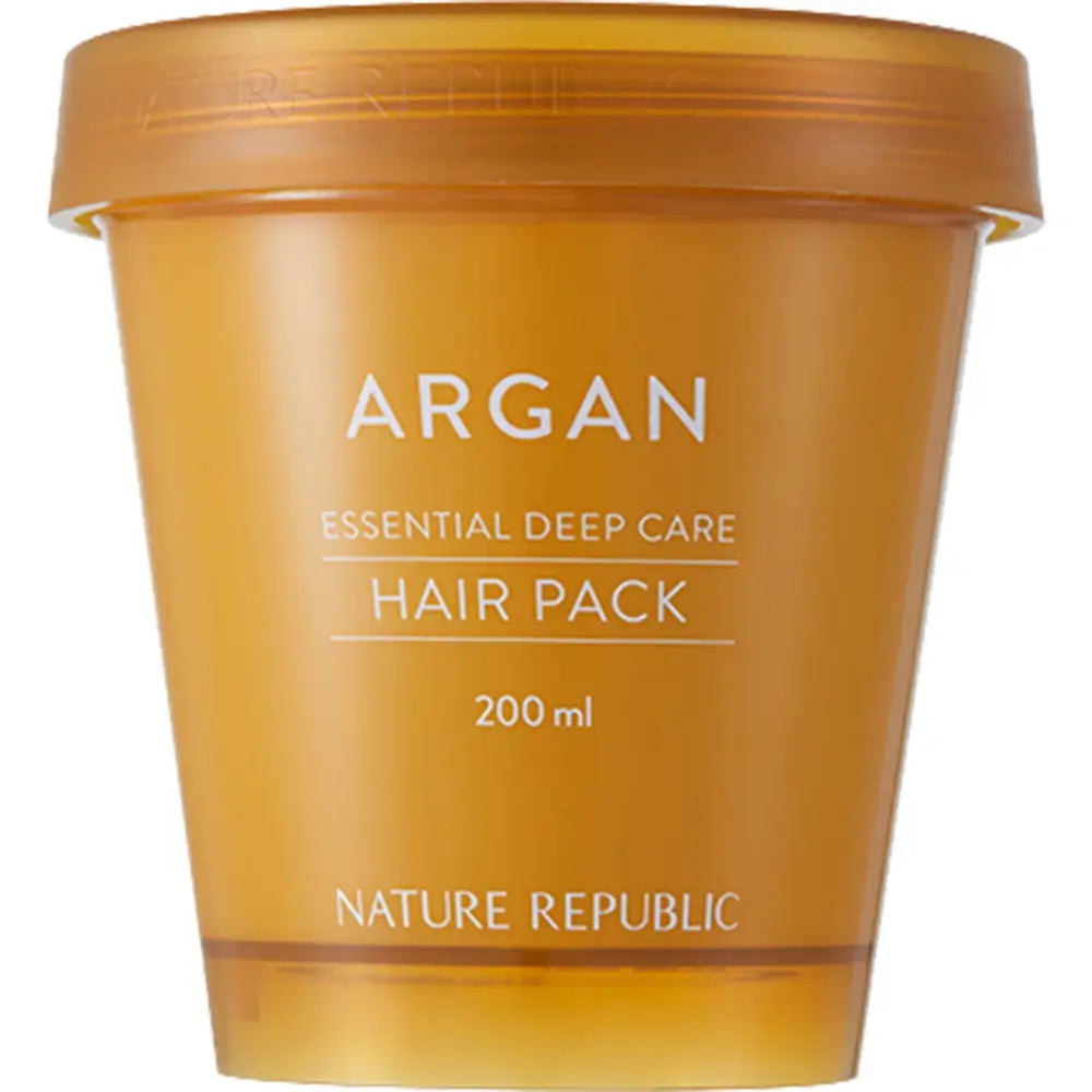 NATURE REPUBLIC Argan Essential Haarmaske für strapaziertes Haar - Intensive Feuchtigkeitspflege und Reparatur mit Arganöl, 200 ml