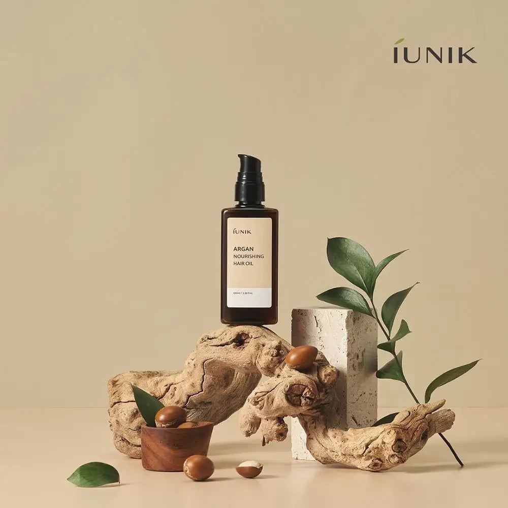IUNIK Argan Nourishing - Haaröl formuliert mit Arganöl und pflanzlichen Ölen, das zur Hydratation des Haares und zur Erhaltung des Glanzes beiträgt - 100 ml