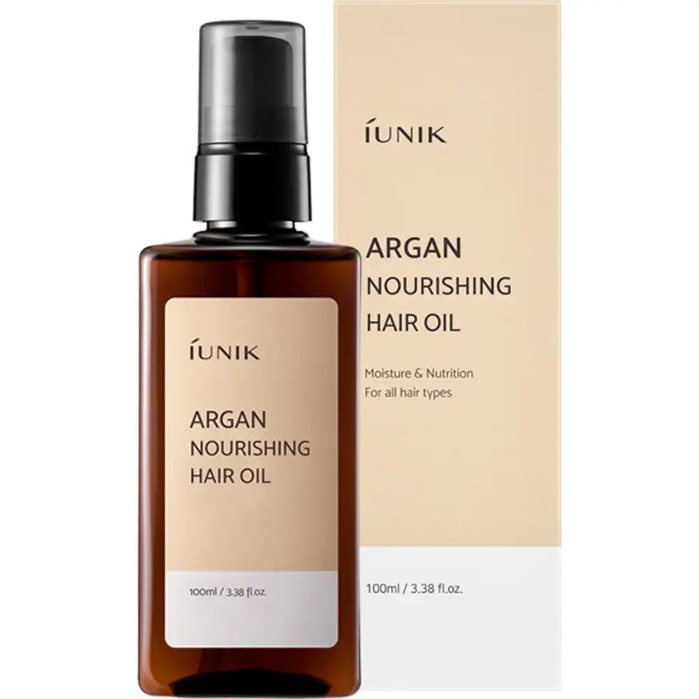 IUNIK Argan Nourishing - Haaröl formuliert mit Arganöl und pflanzlichen Ölen, das zur Hydratation des Haares und zur Erhaltung des Glanzes beiträgt - 100 ml